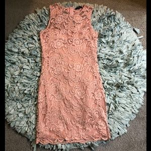 Pink lace dress
